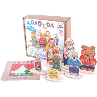 Набор деревянный "Персонажи сказки Колобок"