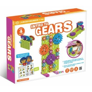Набор для конструирования Шестерни и простые механизмы INTRO TO GEARS (61 деталь)