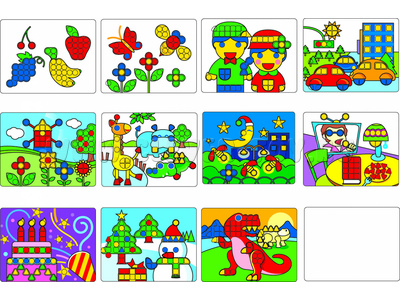 Рабочие карточки для набора "Геометрической фигуры"