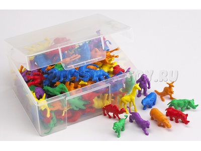 Счетный материал "Дикие животные" (10 видов, 6 цветов, 120 шт.) Счетный материал "Дикие животные" (10 видов, 6 цветов, 120 шт.)