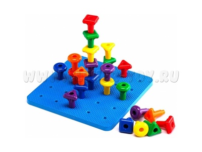 Мозаика Peg Board (1 поле, 36 деталей, 8 карточек) Мозаика Peg Board (1 поле, 36 деталей, 8 карточек)