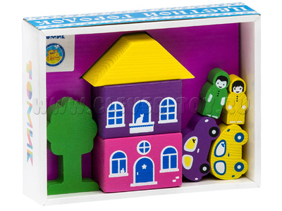 Конструктор "Цветной городок" фиолетовый Конструктор "Цветной городок" фиолетовый