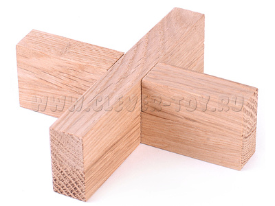 Головоломка "Крест-вертушка" (дерево) Головоломка "Крест-вертушка" (дерево)