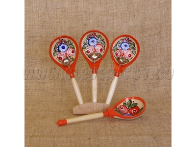 Ложки веерные с бубенцами (дерево, 2 категория) Ложки веерные с бубенцами (дерево, 2 категория)