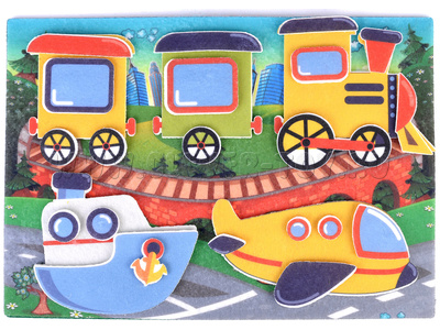 Собери транспорт с игровым полем (фетр) Собери транспорт с игровым полем (фетр)