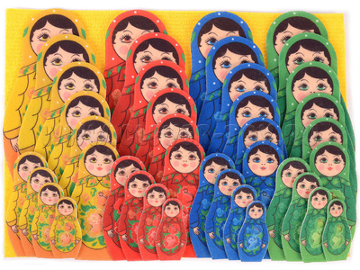 Цветные матрешки (фетр) Цветные матрешки (фетр)