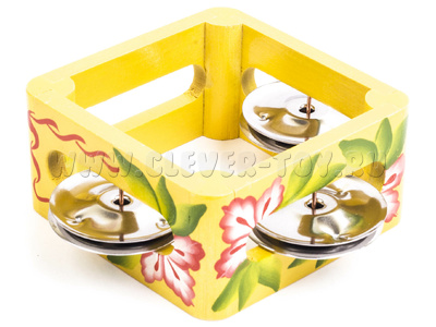 Тамбурин из массива березы, D 10 см (с росписью) Тамбурин из массива березы, D 10 см (с росписью)