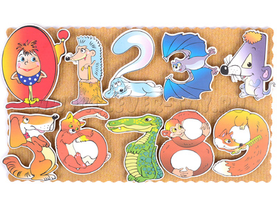 Набор "Цифрята" (Магнолик + Цифрята от 1 до 9, 10 шт.)