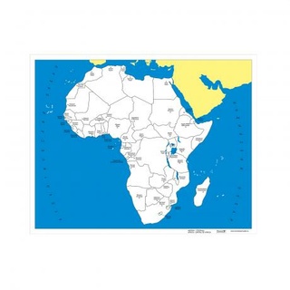 Контурная карта Африки - столицы