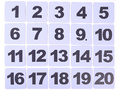 Набор магнитных карточек "Числа от 1 до 20" (фон фиолетовый) Набор магнитных карточек "Числа от 1 до 20" (фон фиолетовый)