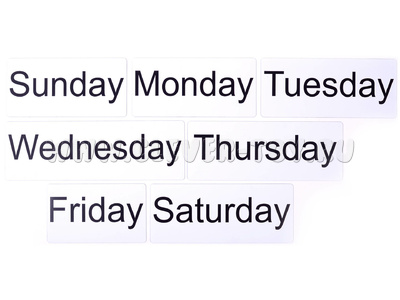 Набор магнитных карточек на английском языке "Дни недели" Набор магнитных карточек на английском языке "Дни недели"