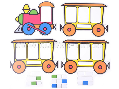 Набор магнитных карточек "Звуковозик" (паровозик и 3 вагончика) Набор магнитных карточек "Звуковозик" (паровозик и 3 вагончика)