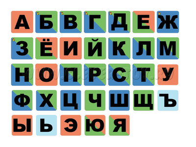 Набор карточек для магнитной доски "Город букв"