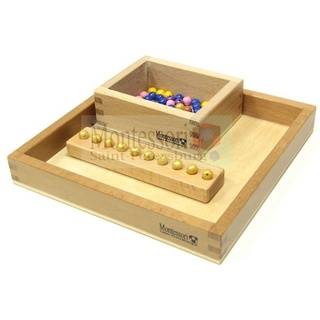 Игровой набор Монтессори «Форма для перекладывания 10 бусин с подносом»