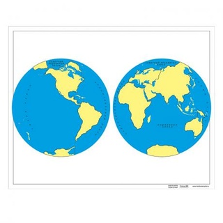 Контурная карта континентов